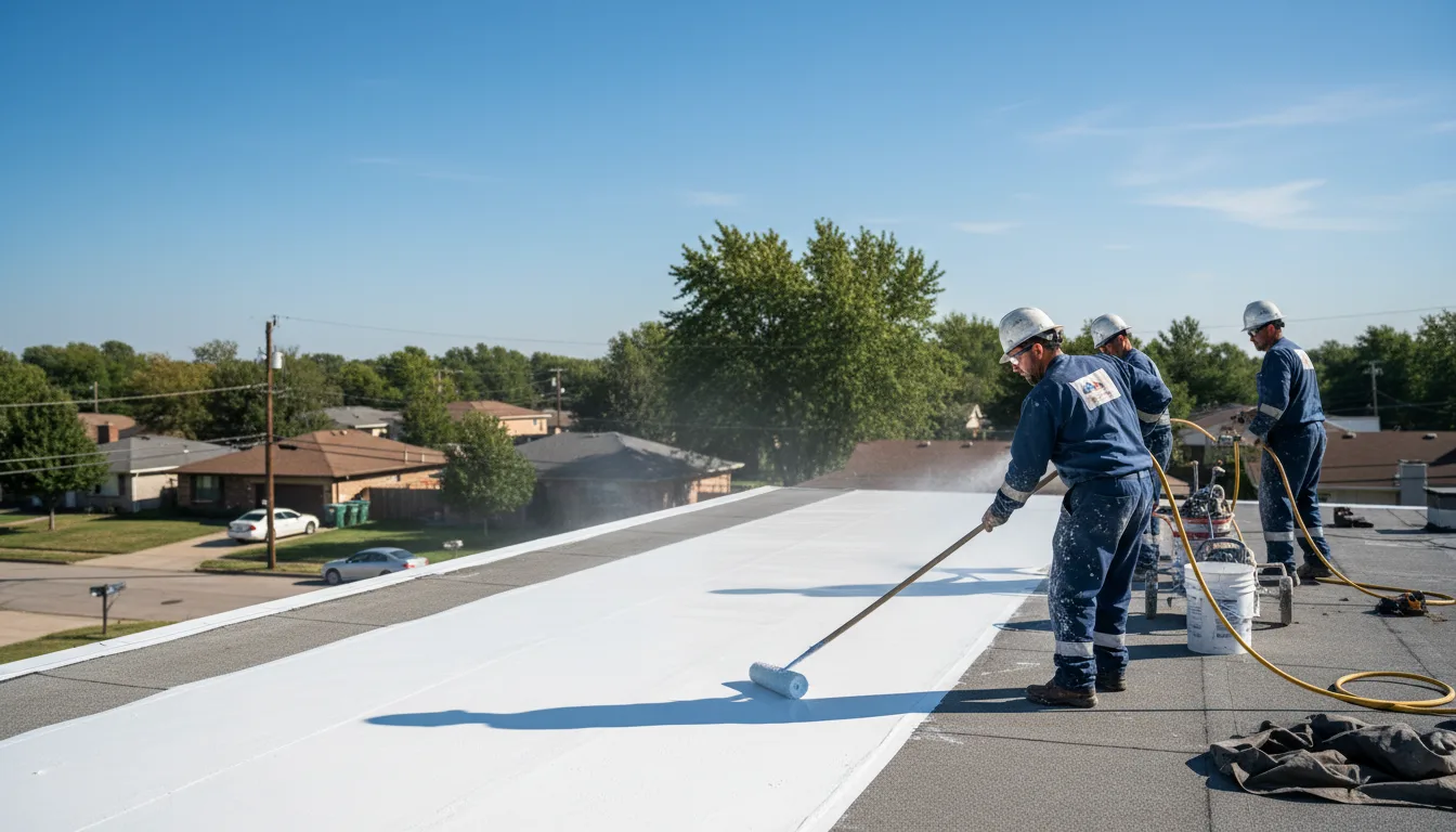 Commercial roof coating in Shoreham, NY near me